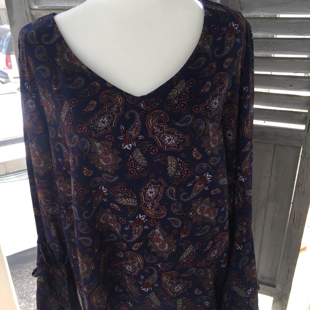 Paisley print top
